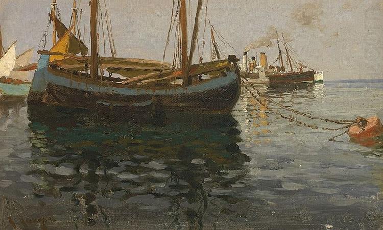 Julius Ludwig Friedrich Runge Dampf- und Fischerboote im sonnigen Licht china oil painting image